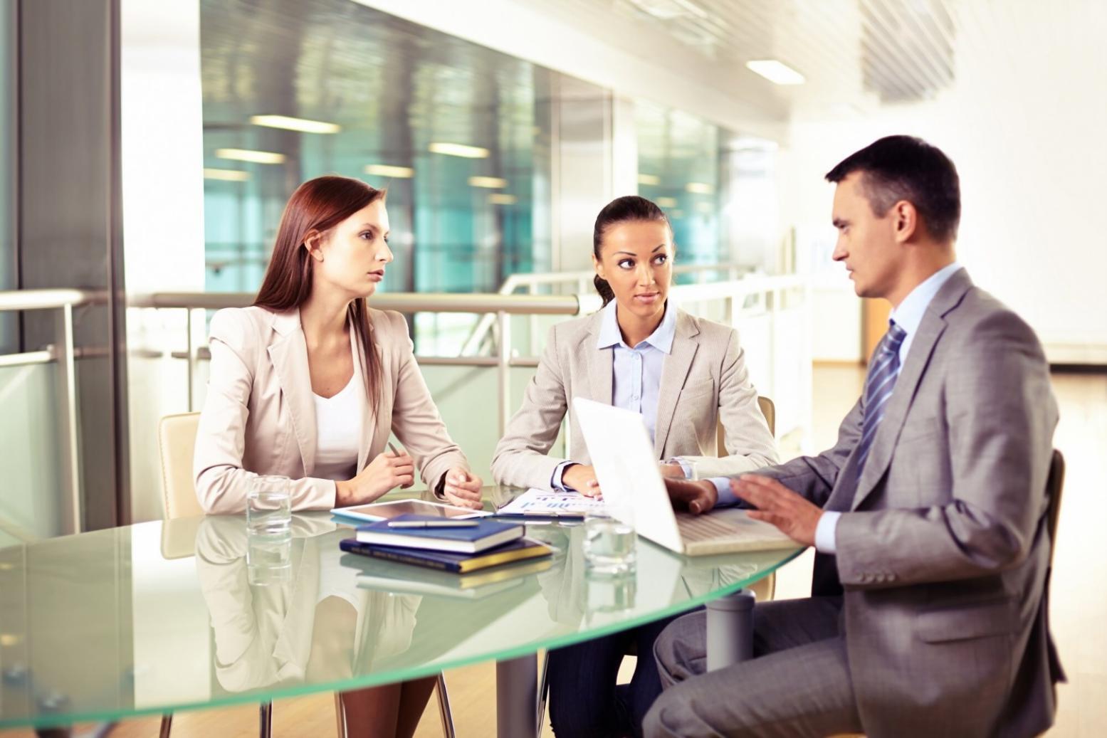 Environnement professionnel pour consultation financière